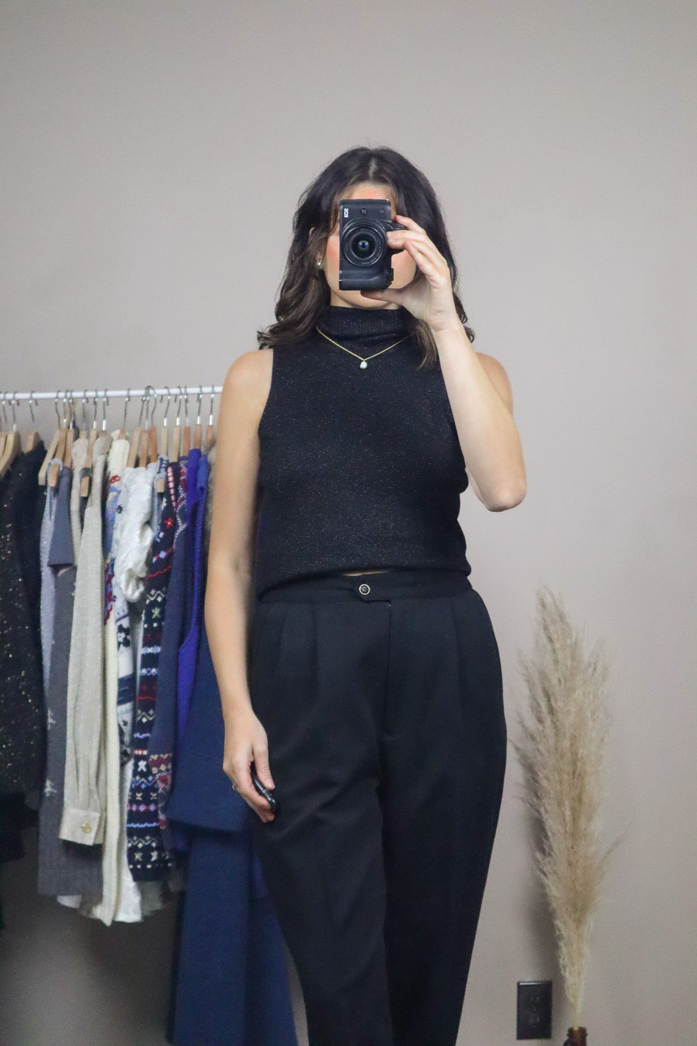 Vintage x Shimmer Turtleneck Tank (S)