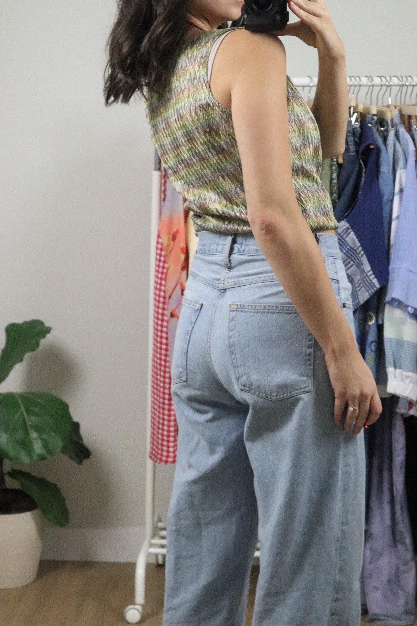 Made in Canada x Vintage x Multicolour Iridescent Boatneck Tank (M)