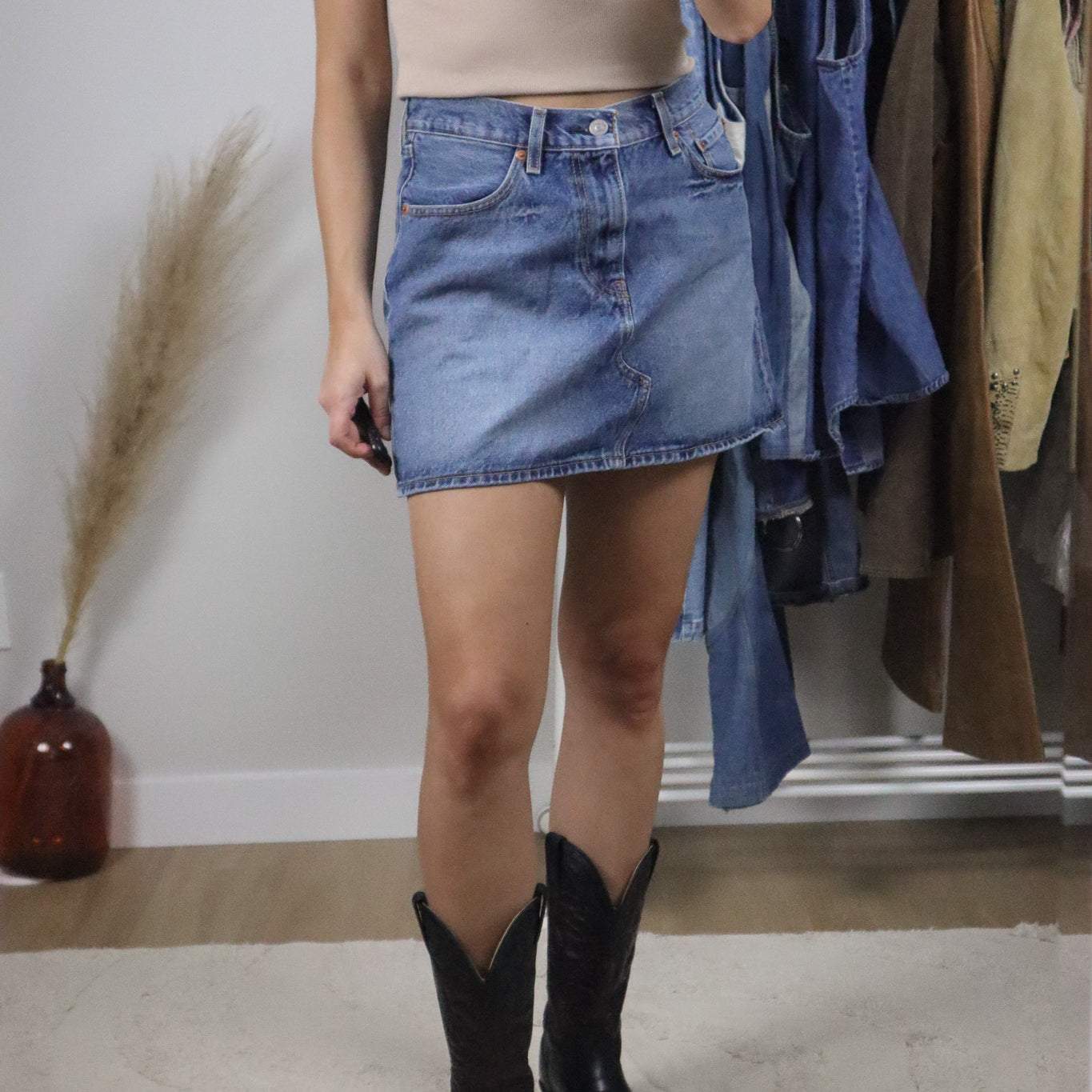 Modern x Levi's Denim Mini Skirt (30)