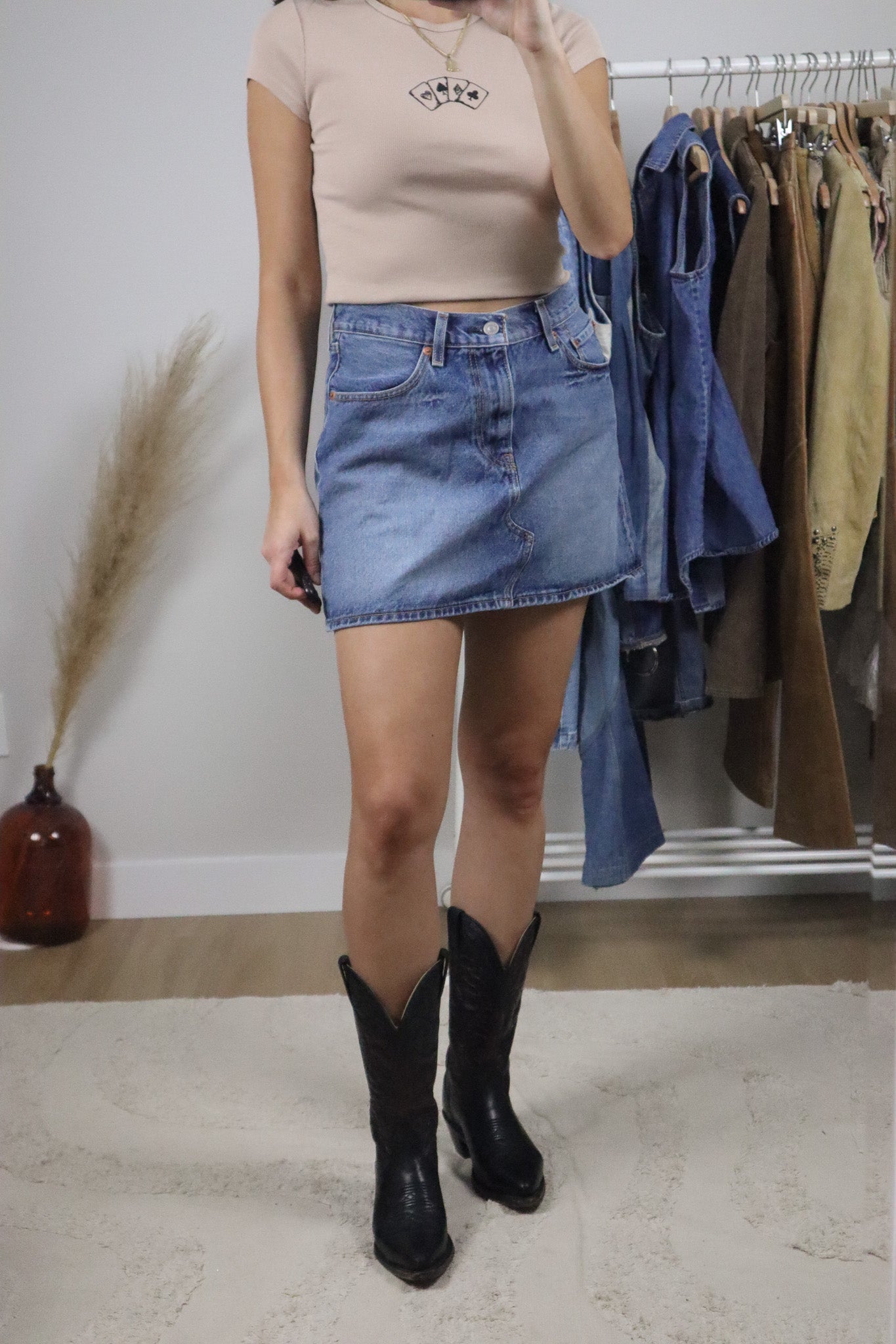 Modern x Levi's Denim Mini Skirt (30)