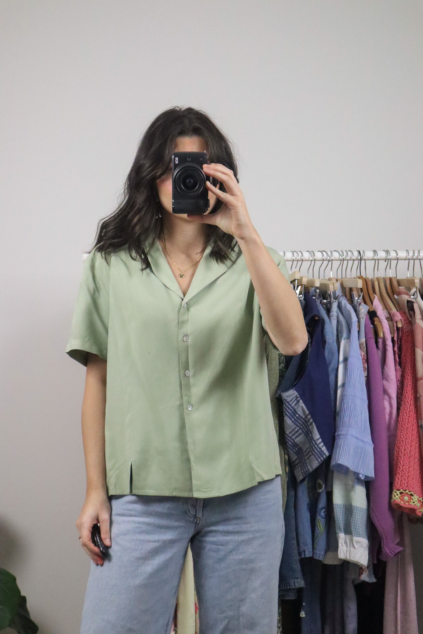 Vintage x Short-Sleeve Button Down (L)