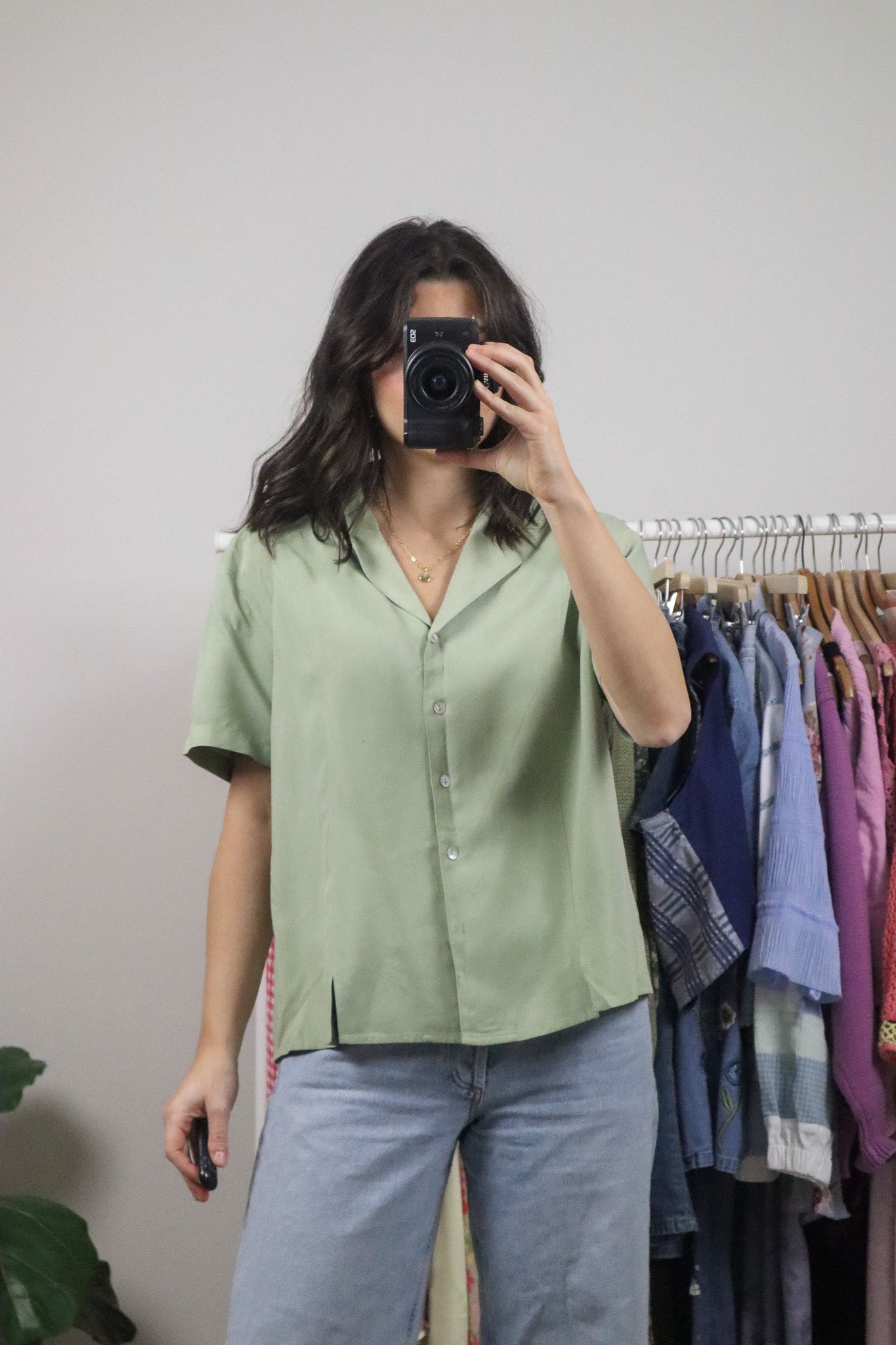Vintage x Short-Sleeve Button Down (L)