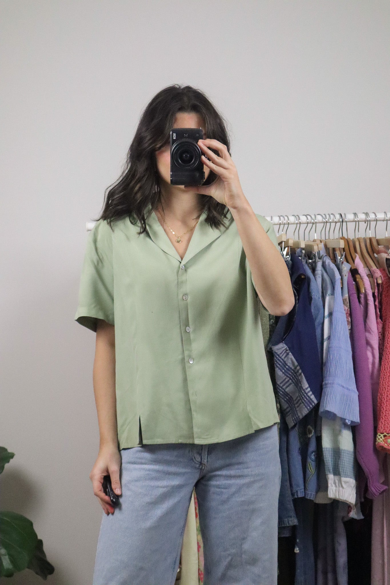 Vintage x Short-Sleeve Button Down (L)