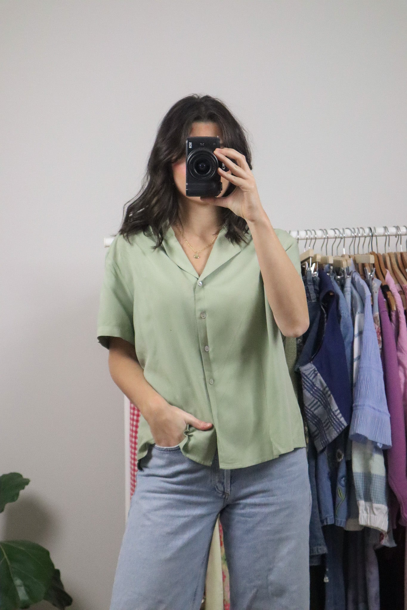 Vintage x Short-Sleeve Button Down (L)