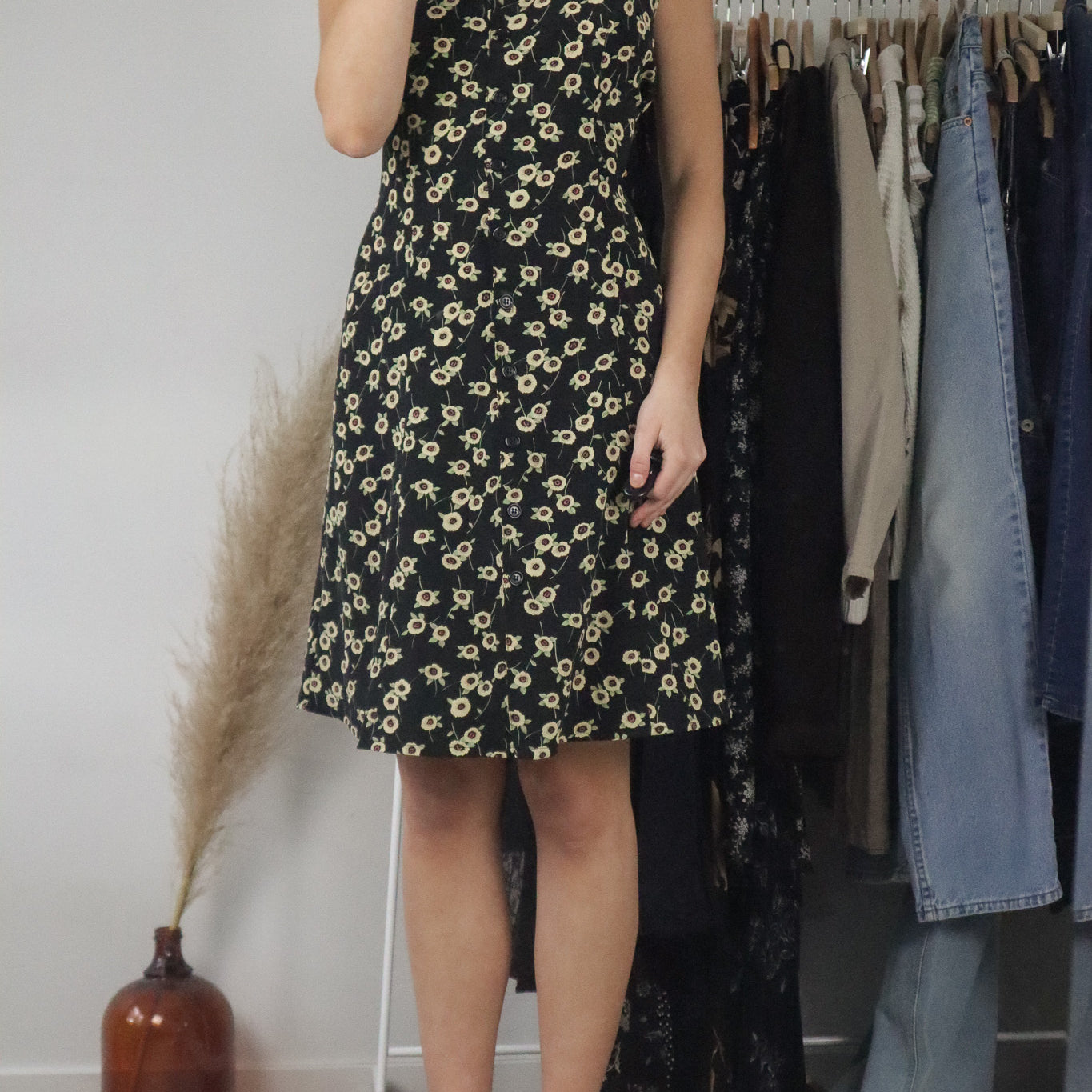 Vintage x Flower Button Up Dress (10)