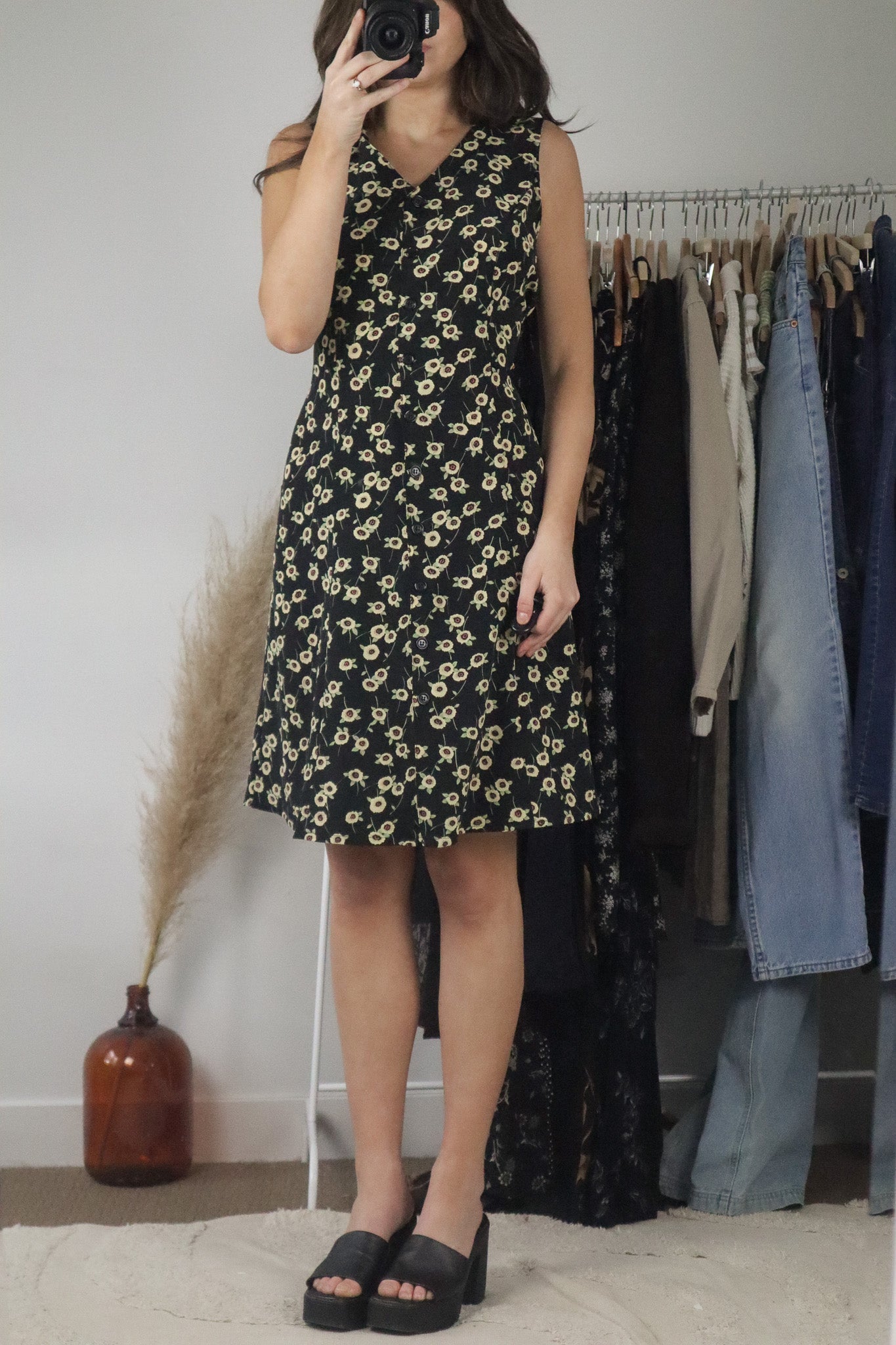 Vintage x Flower Button Up Dress (10)