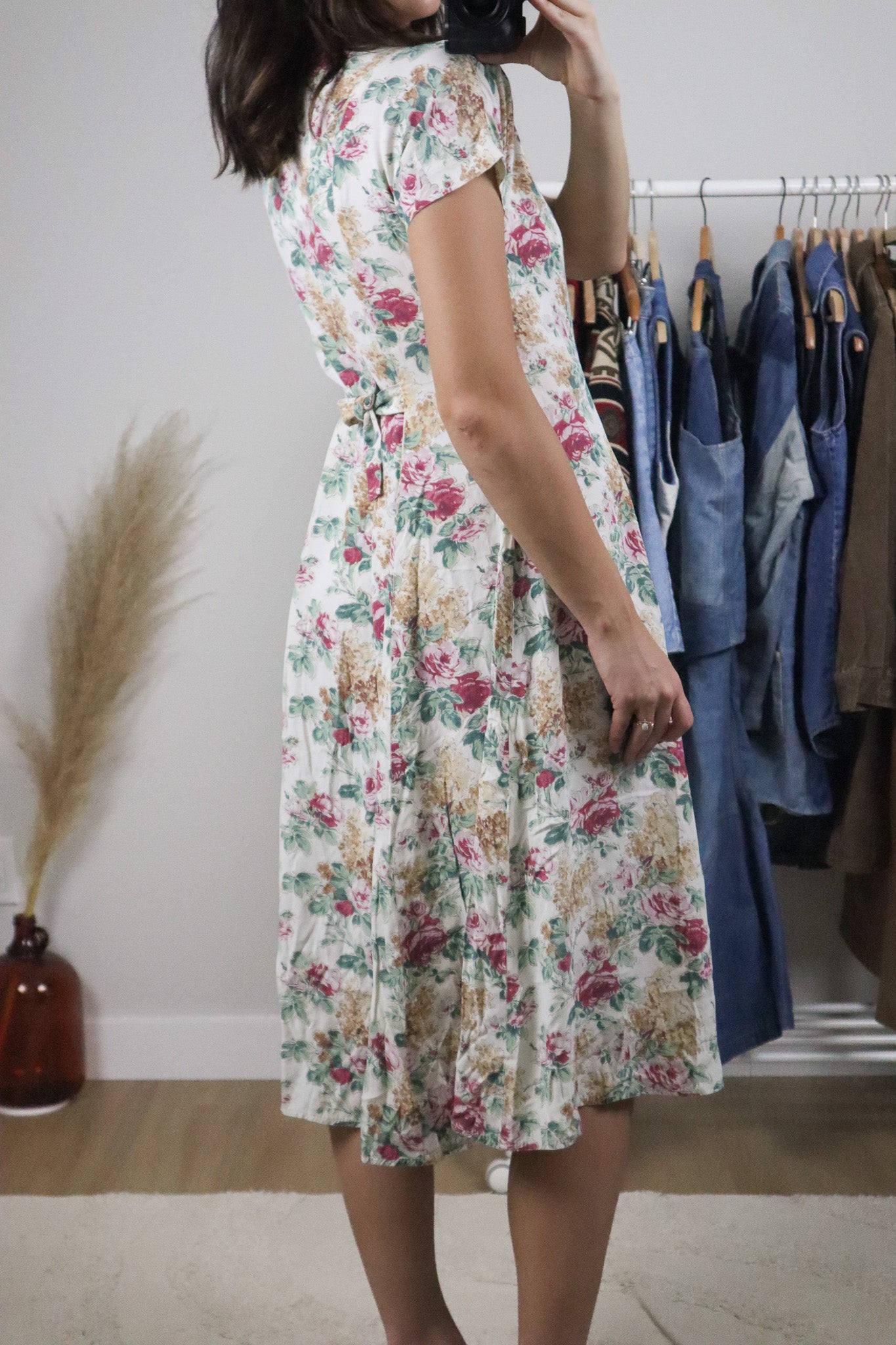 Vintage x Floral Midi Dress (S)