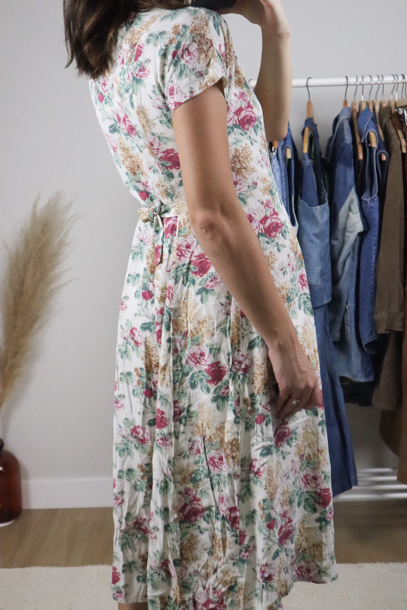 Vintage x Floral Midi Dress (S)