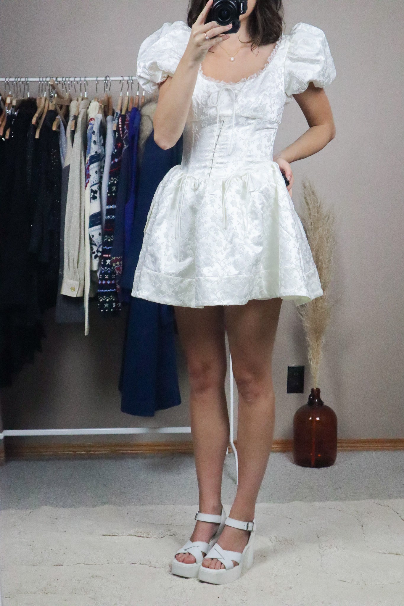 For Love & Lemons x Puff-Sleeve Dress (S)