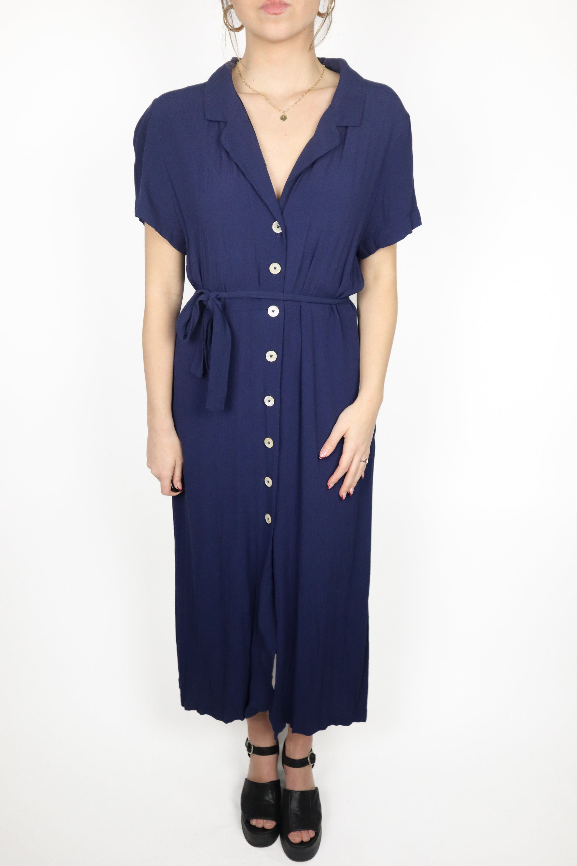 Wilfred x Button Up Maxi Dress (L)