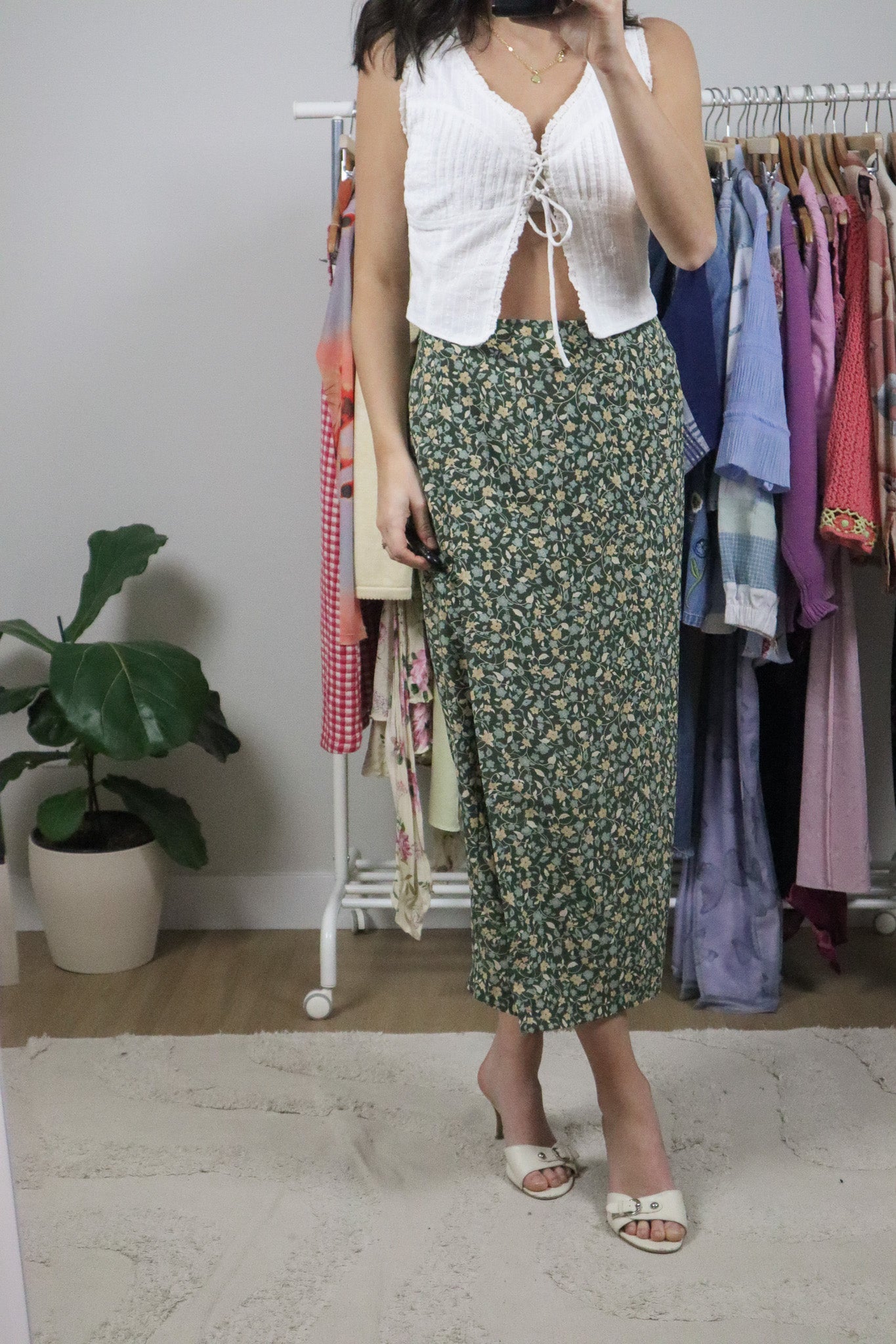 Made in Canada x Vintage x Floral Maxi Skirt (14/16)