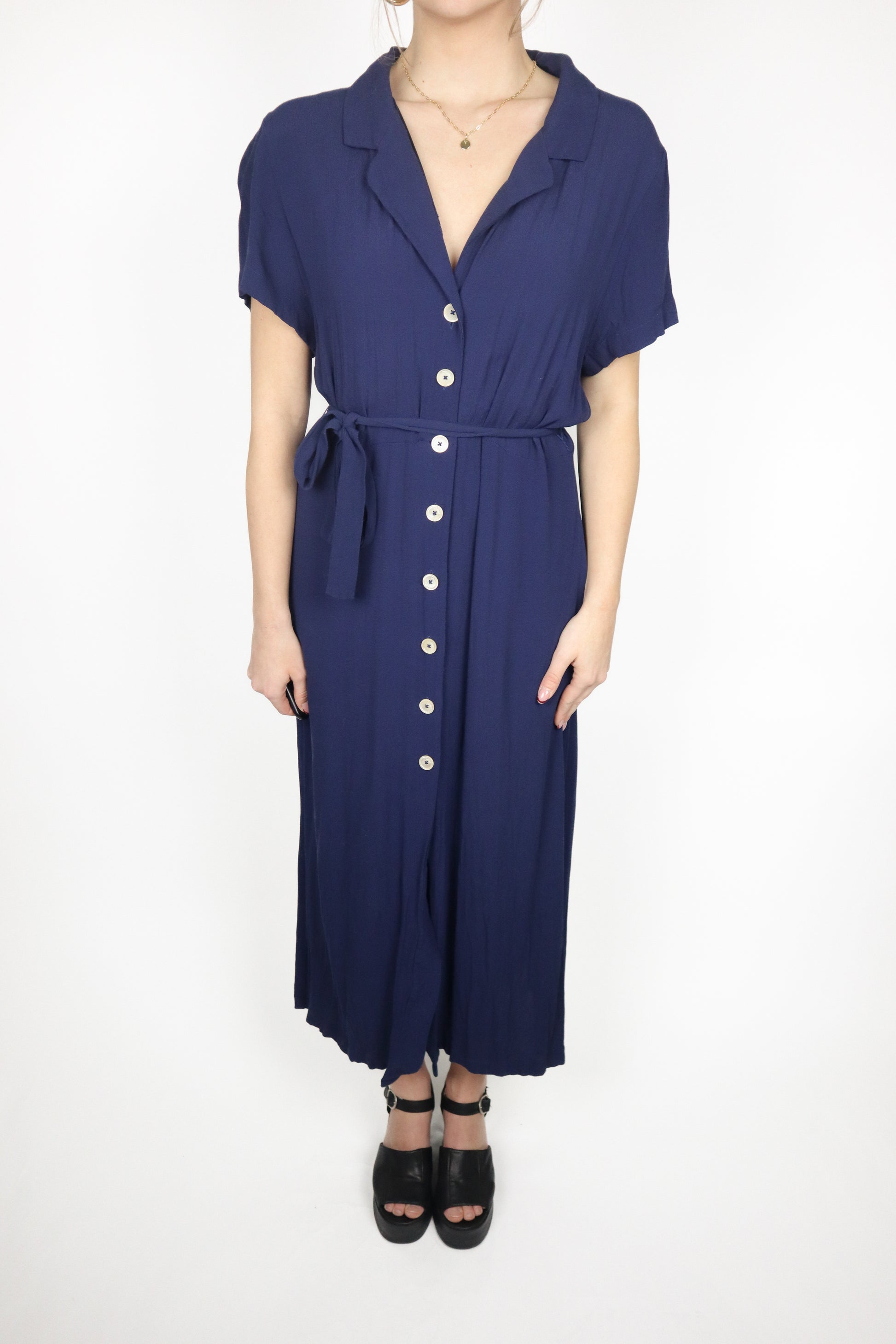 Wilfred x Button Up Maxi Dress (L)