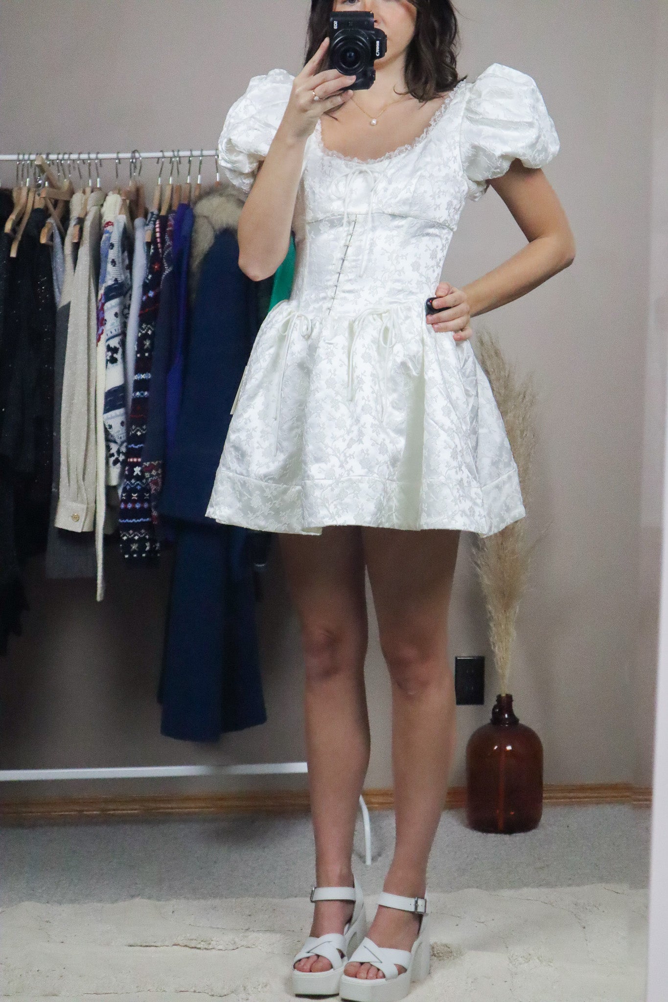 For Love & Lemons x Puff-Sleeve Dress (S)