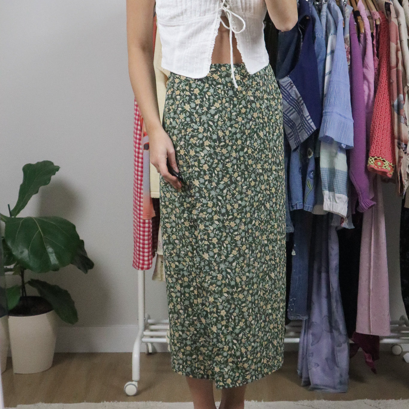 Made in Canada x Vintage x Floral Maxi Skirt (14/16)