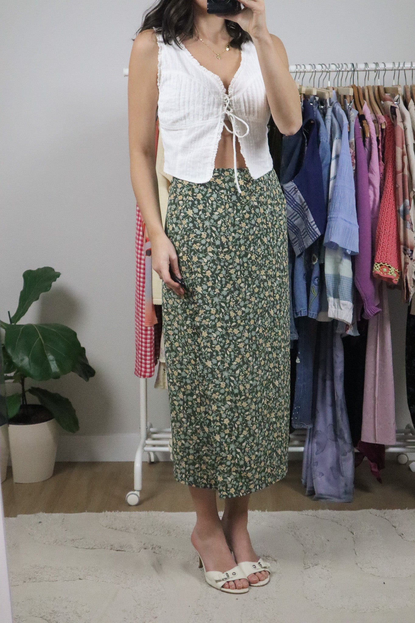 Made in Canada x Vintage x Floral Maxi Skirt (14/16)