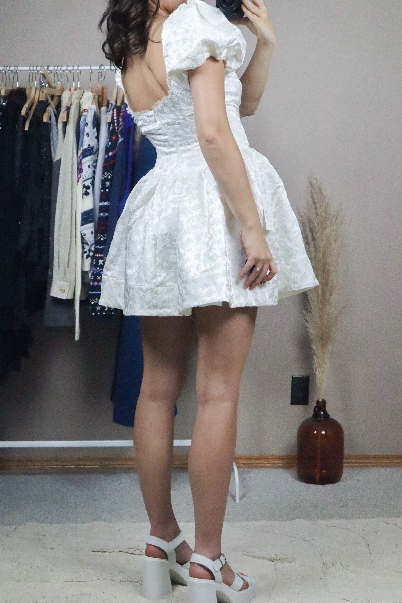 For Love & Lemons x Puff-Sleeve Dress (S)