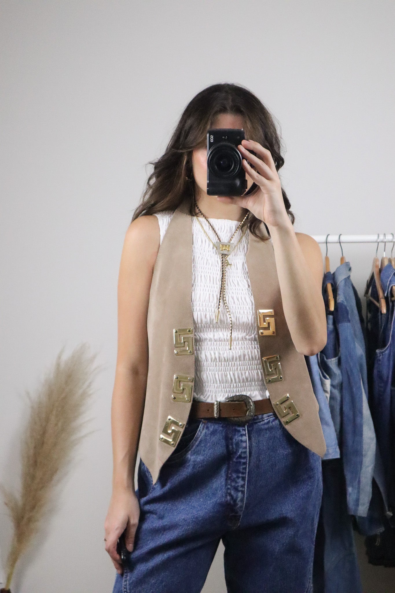Made in Canada x Vintage x Suede Vest (S-M)