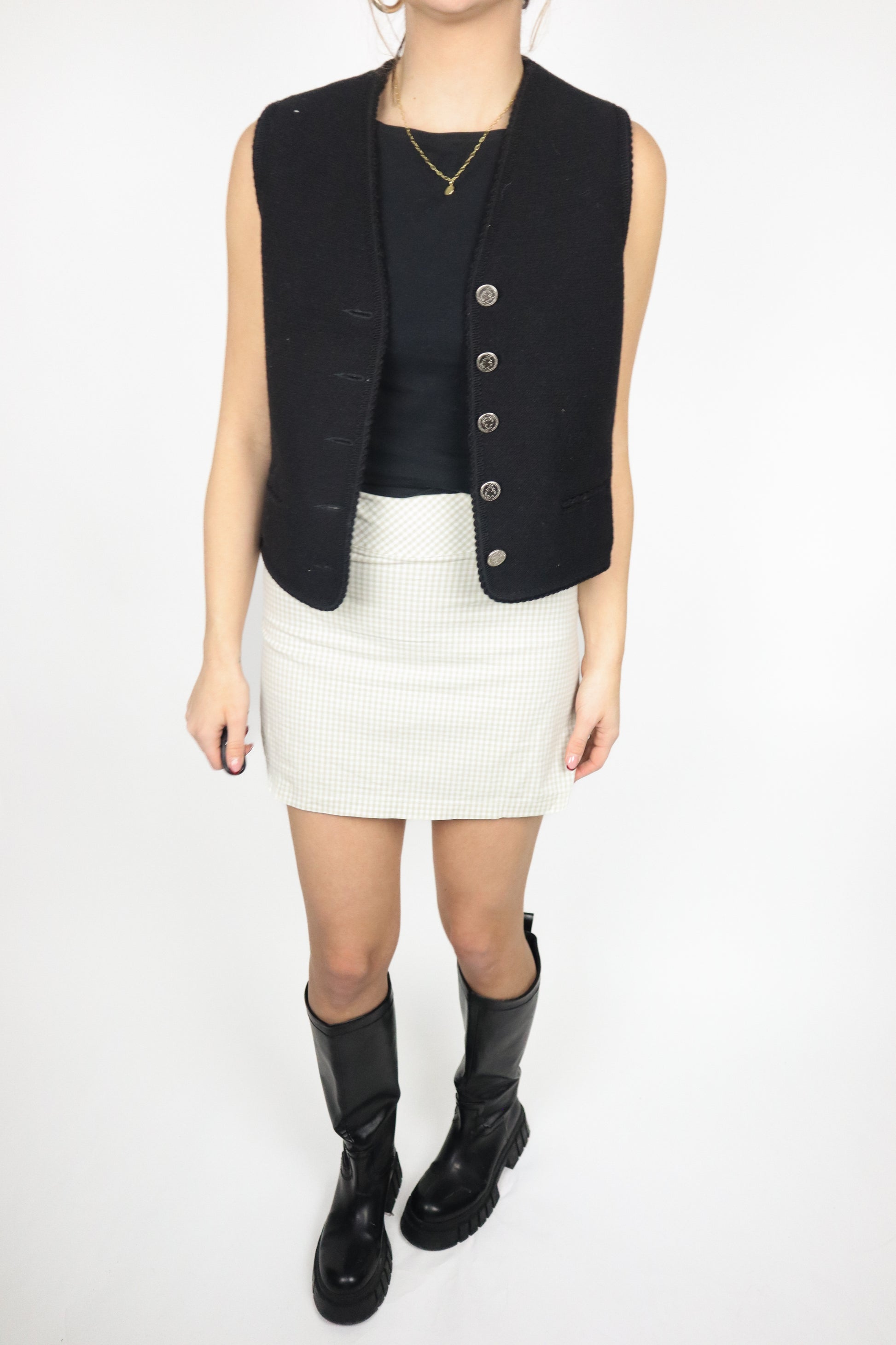 Made in Germany x Vintage x Wool Cropped Vest (XS/S)