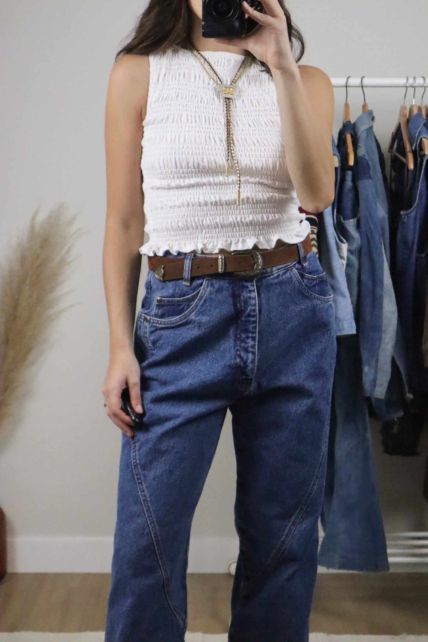 Vintage x Suede Belt (L)