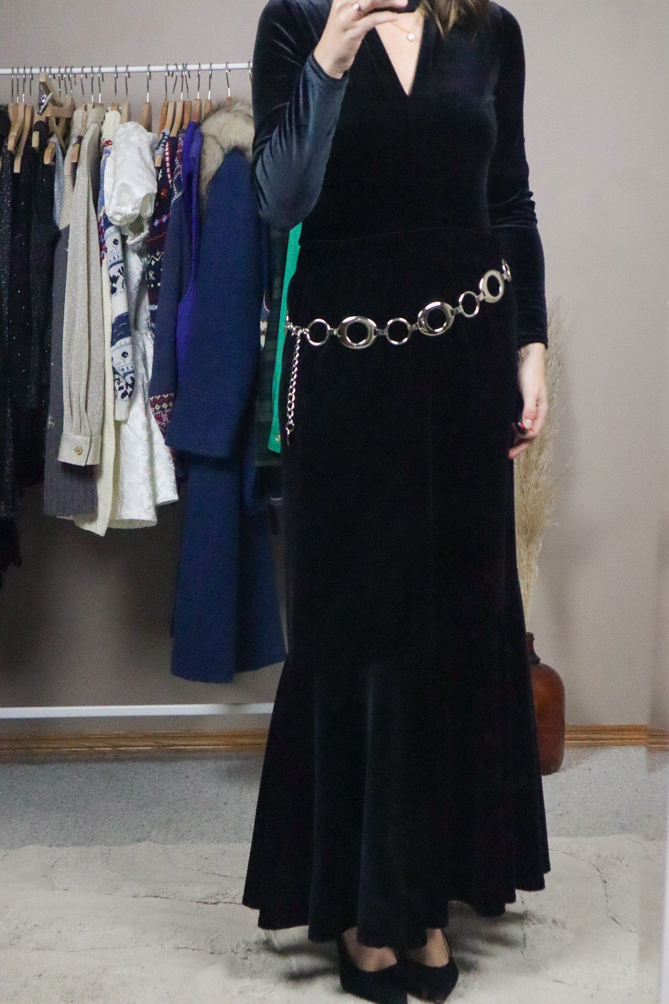 Vintage x Silver Chain Belt (M/L)