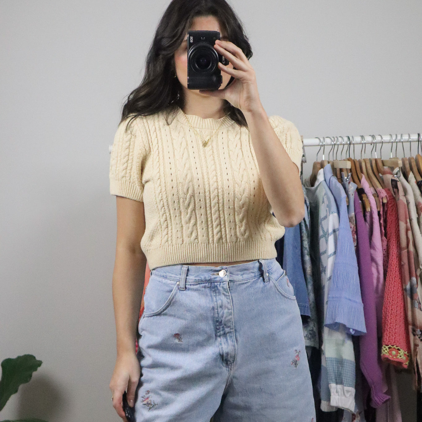 Free People x Short-Sleeve Knit (M)