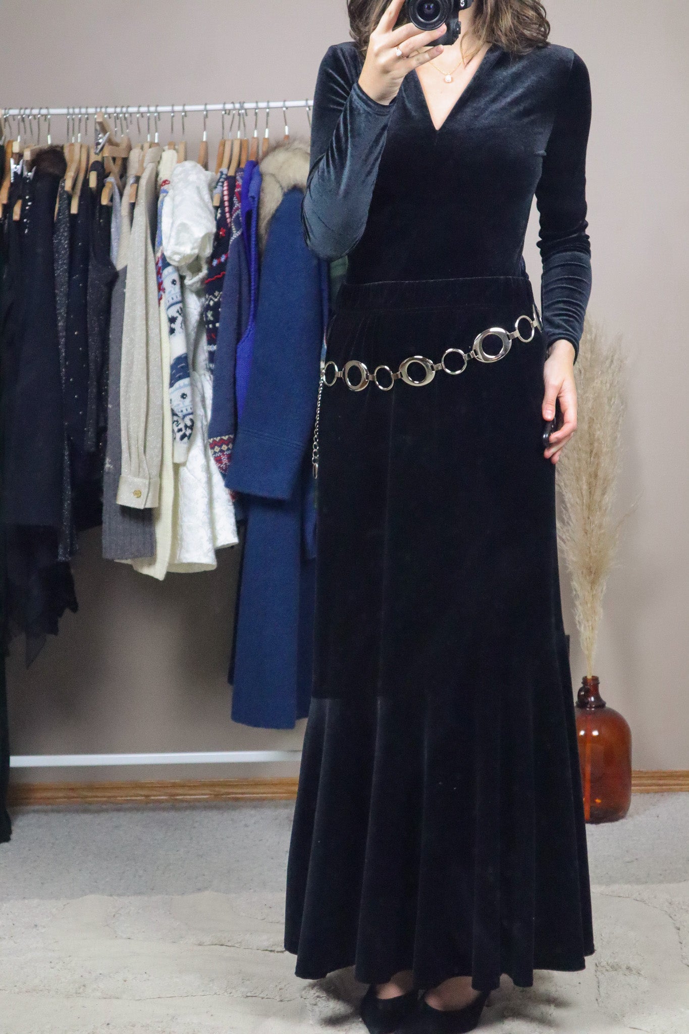 Vintage x Silver Chain Belt (M/L)