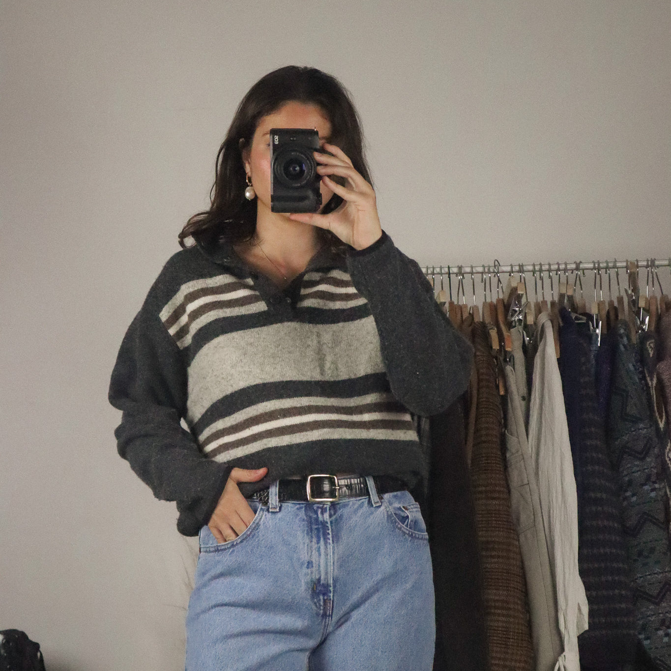 Vintage x Wool Blend Striped Sweater (S)