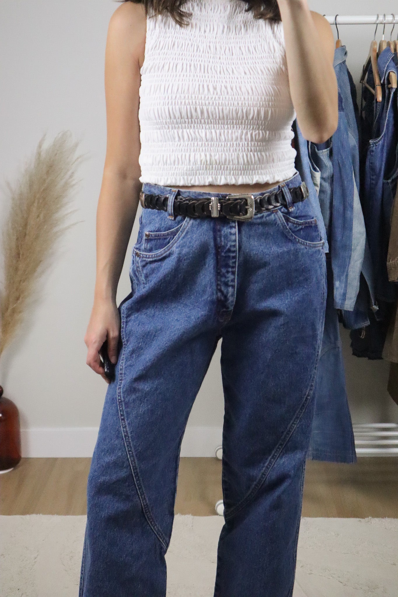 Vintage x Leather Belt (M)