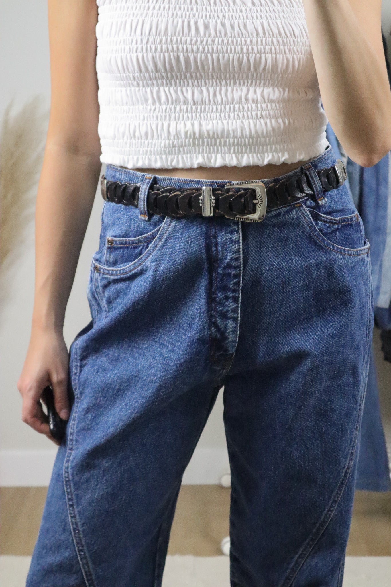 Vintage x Leather Belt (M)