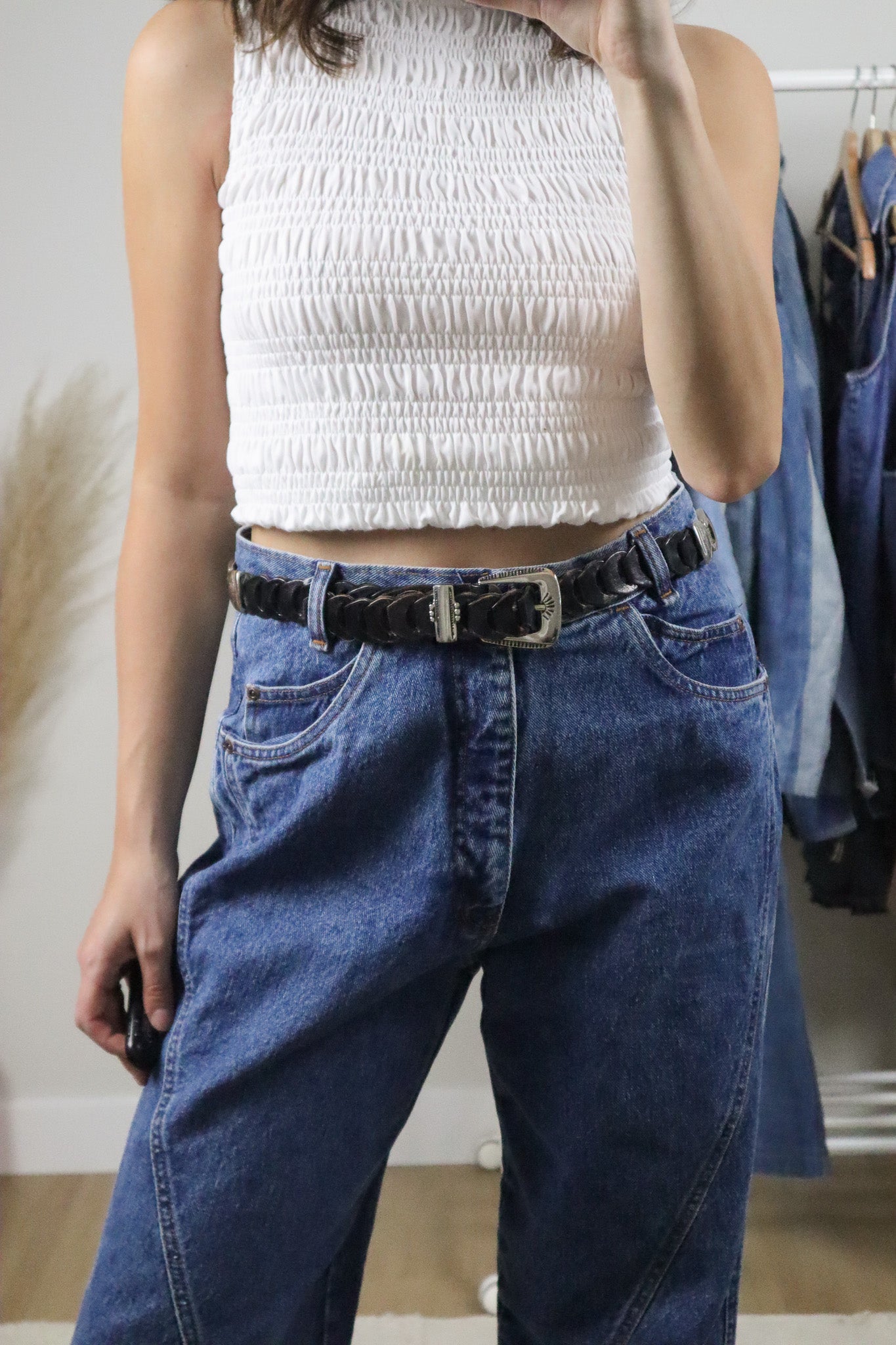 Vintage x Leather Belt (M)