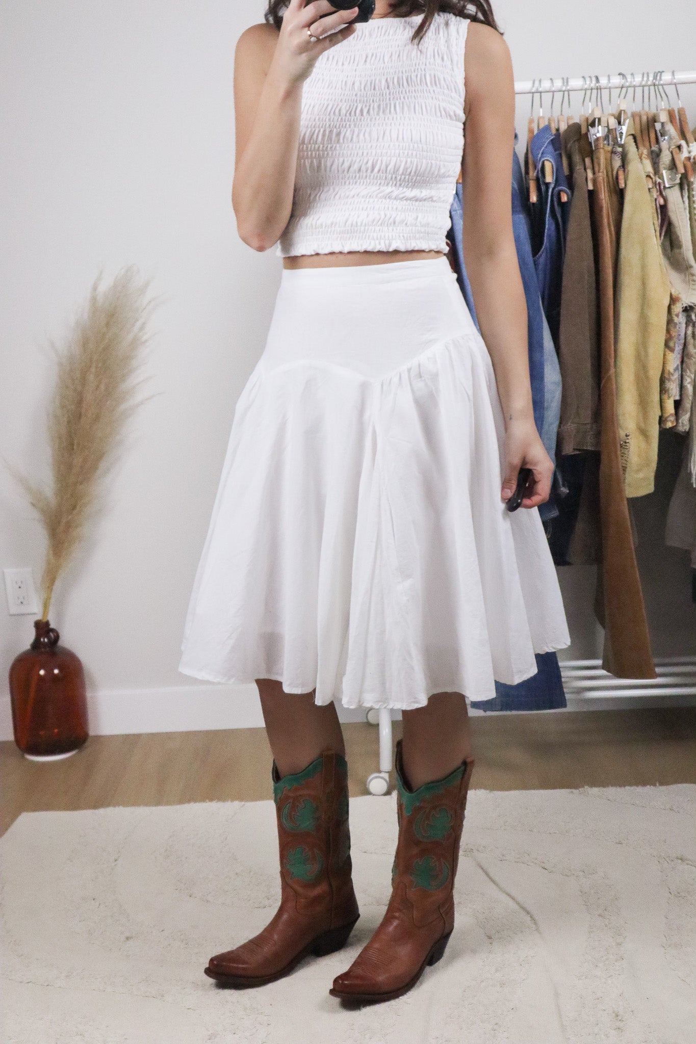 Vintage x Cotton Midi Skirt (8)