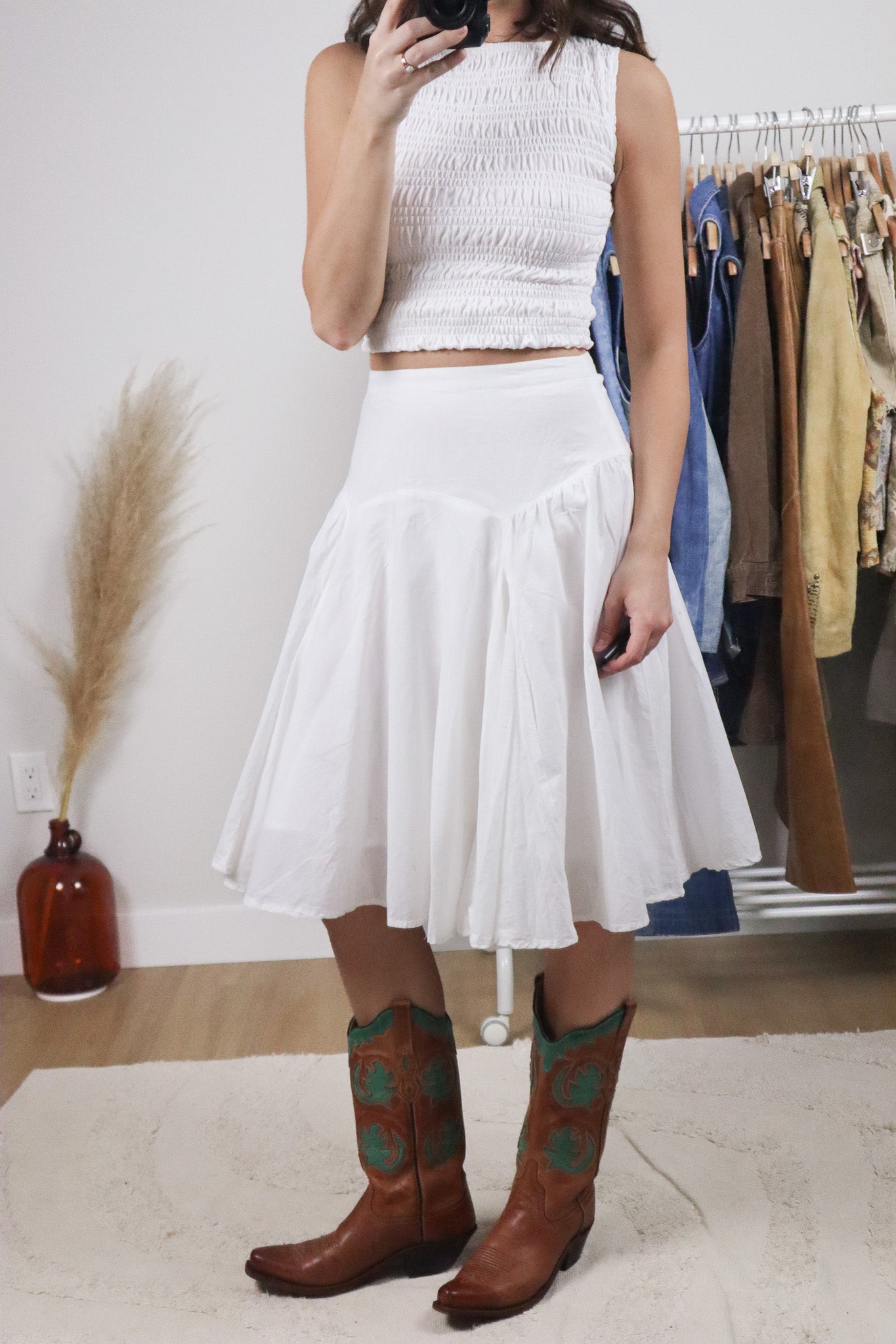 Vintage x Cotton Midi Skirt (8)