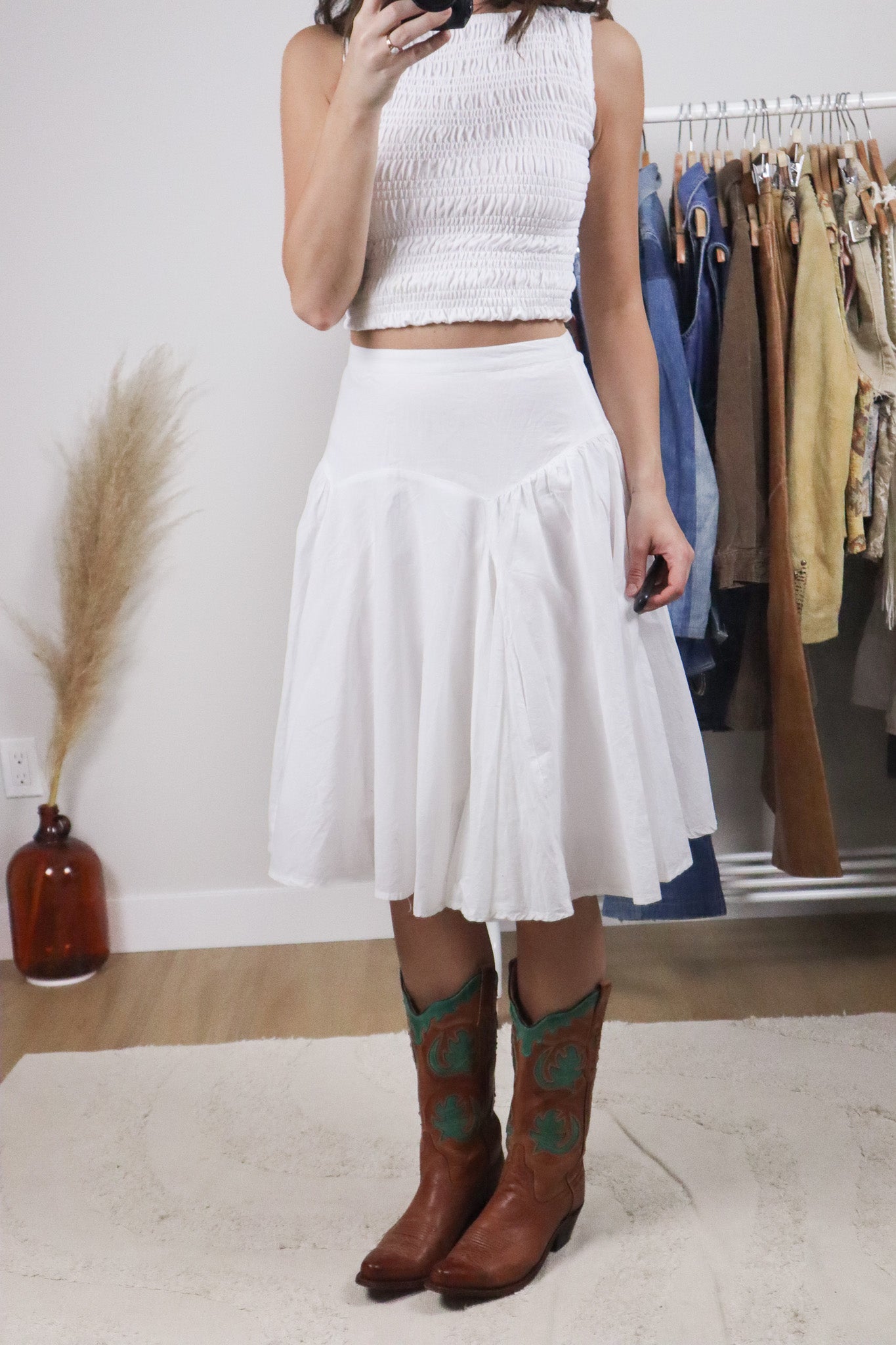 Vintage x Cotton Midi Skirt (8)