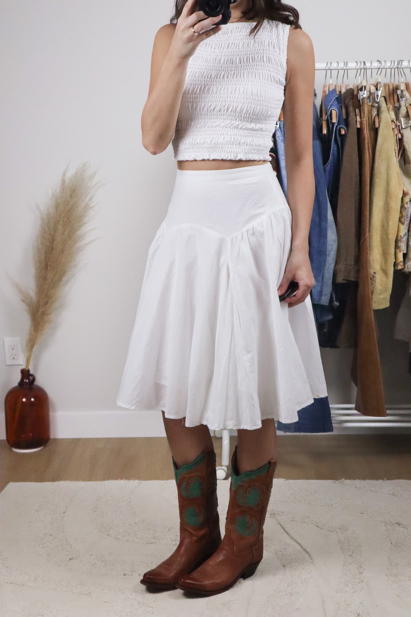 Vintage x Cotton Midi Skirt (8)