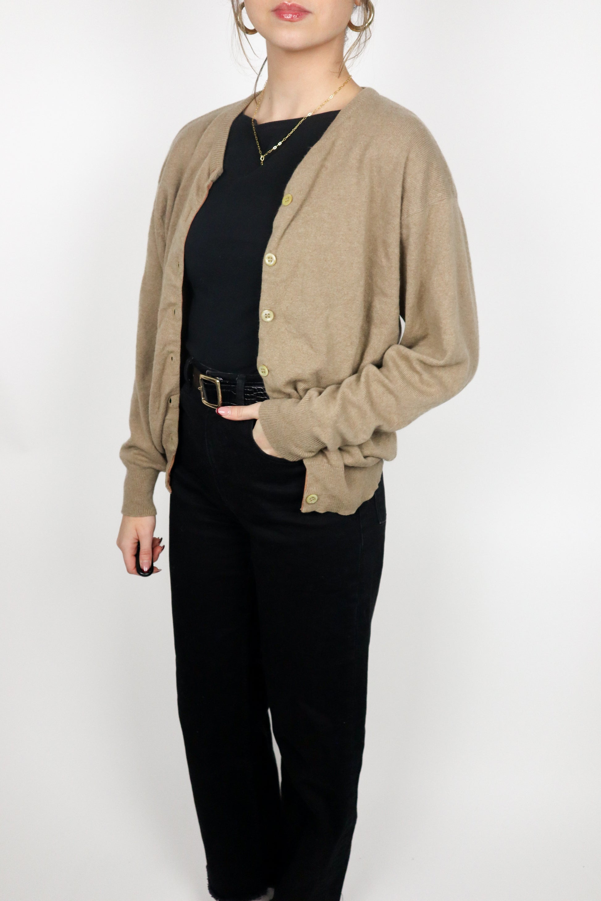Vintage x Cashmere Cardigan (S)