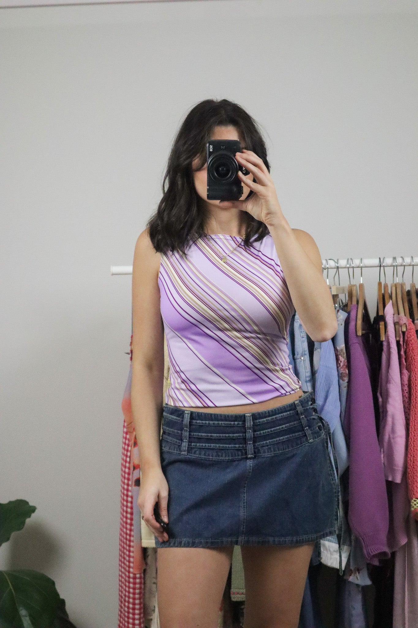 Vintage x Striped Boatneck Tank (S)