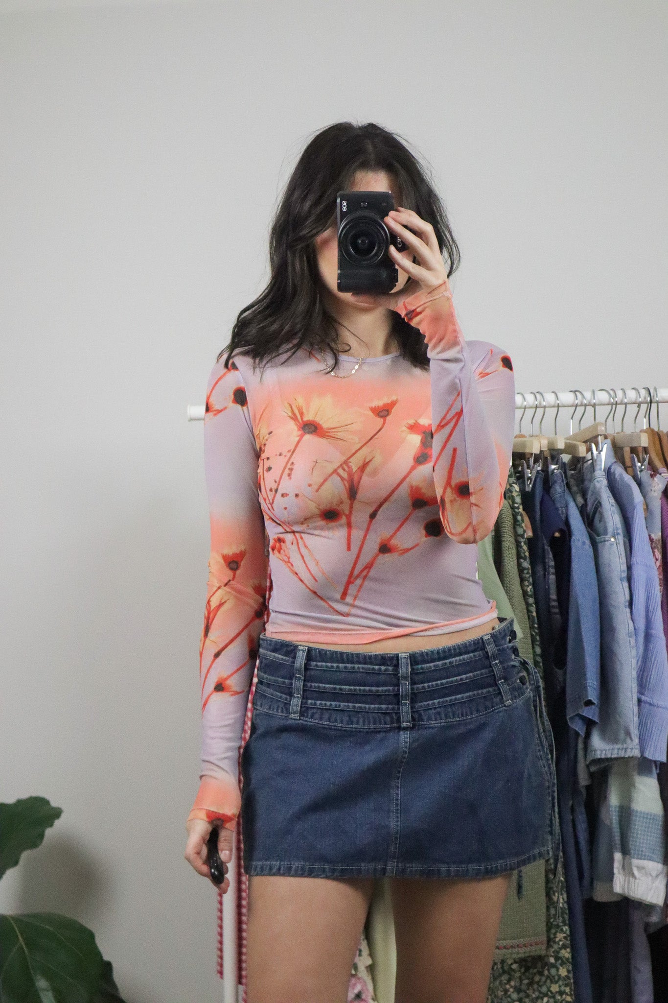 miaou x Mesh Flower Long-Sleeve (S)
