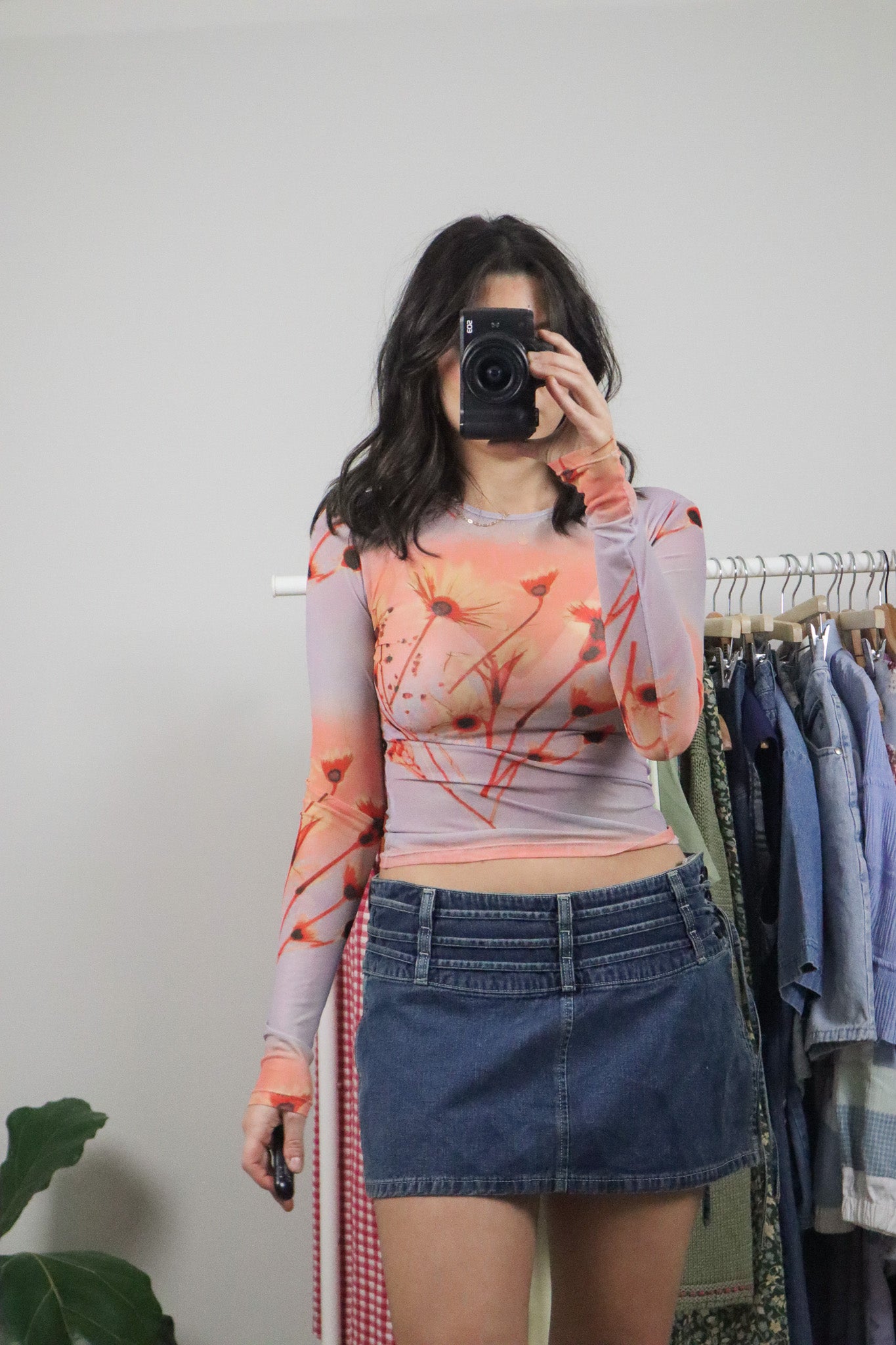 miaou x Mesh Flower Long-Sleeve (S)