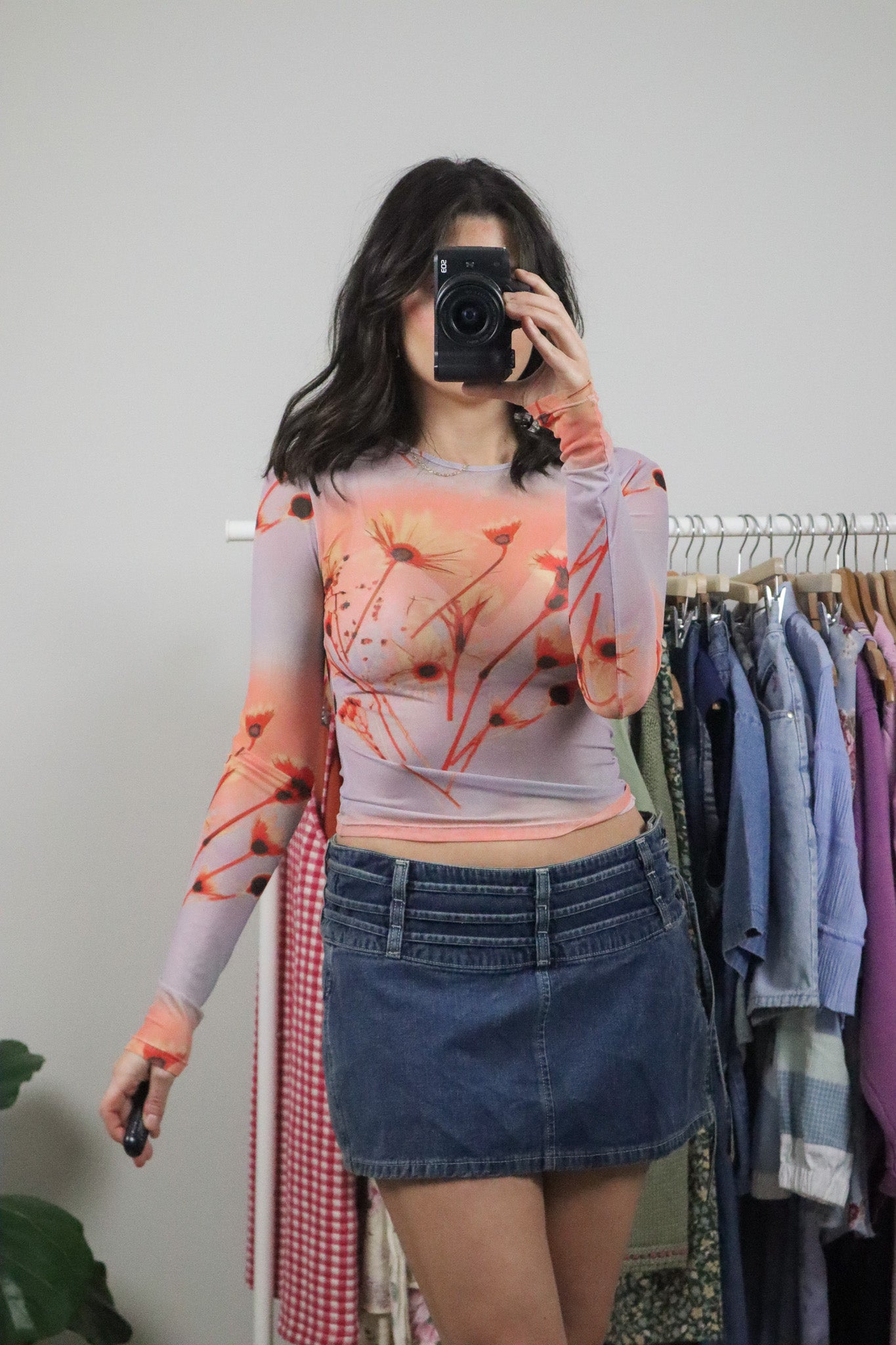 miaou x Mesh Flower Long-Sleeve (S)