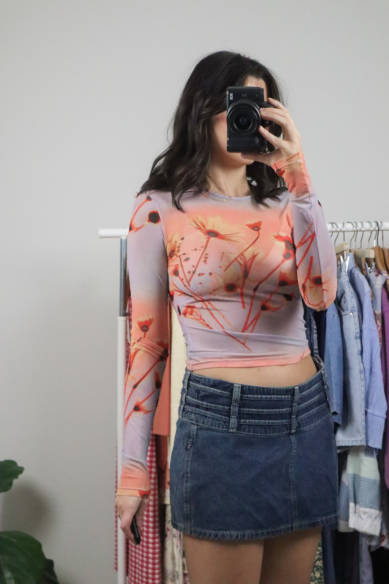 miaou x Mesh Flower Long-Sleeve (S)