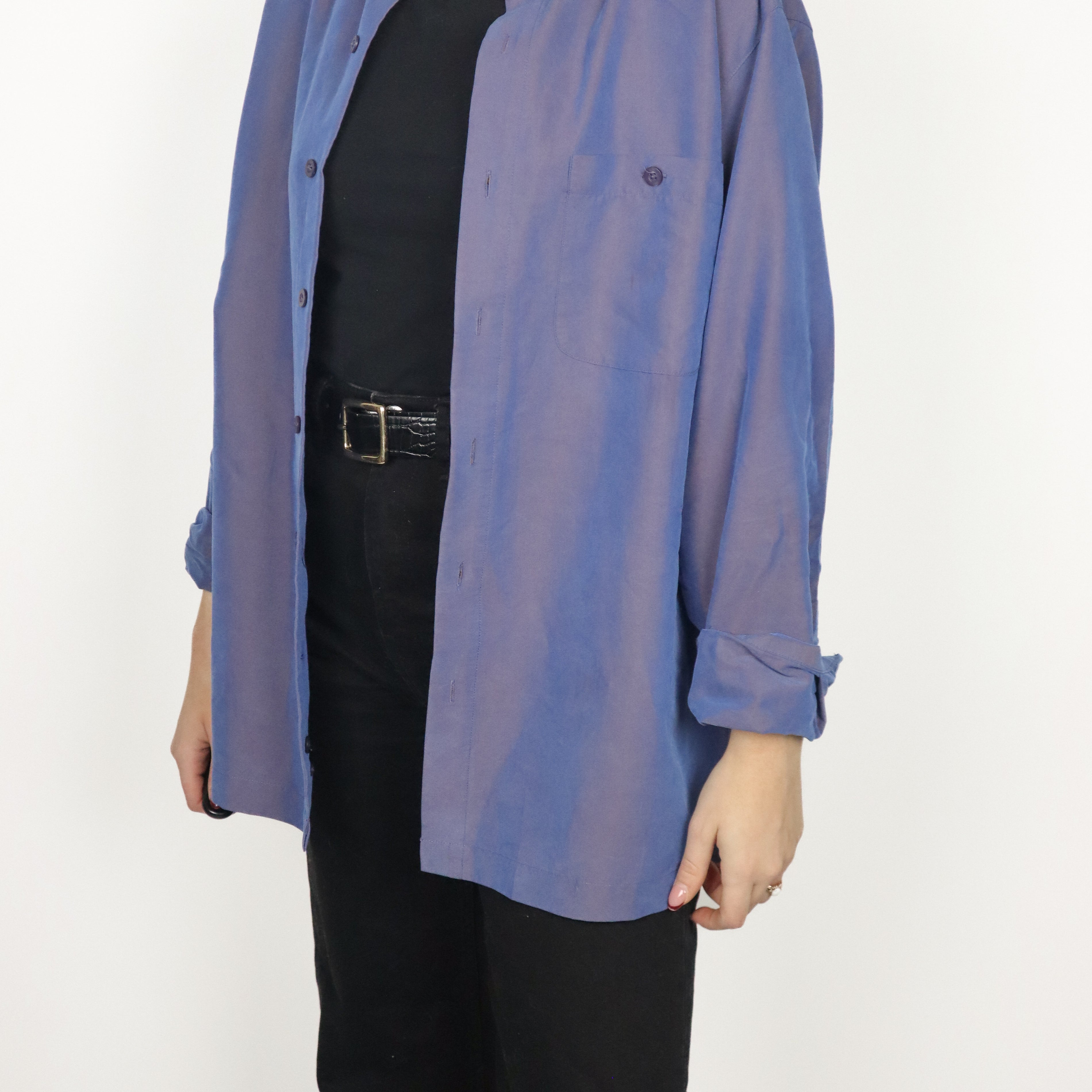 Vintage x Iridescent Button Up (S/M)