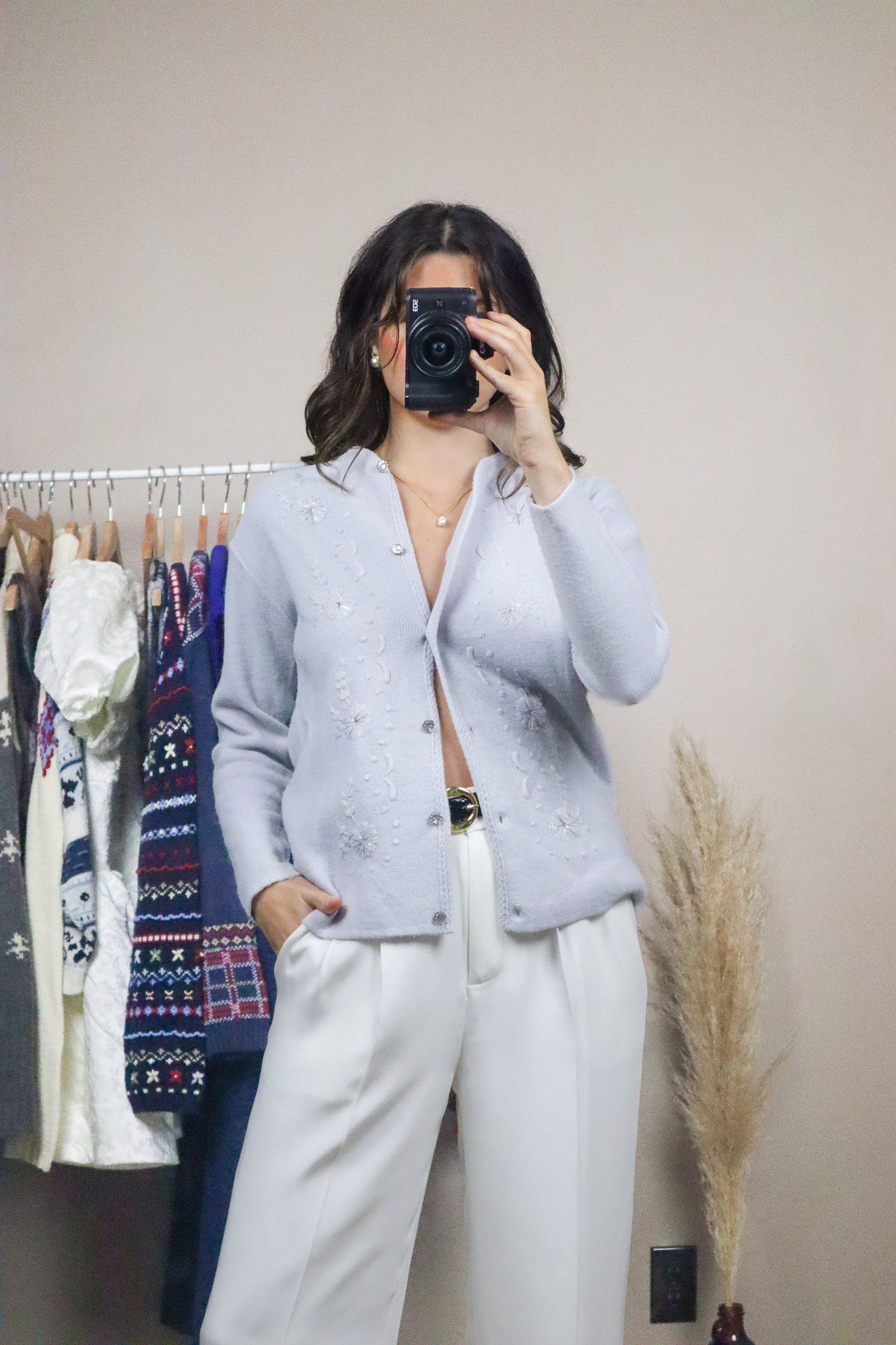 Vintage x Embroidered Cardigan (XS/S)