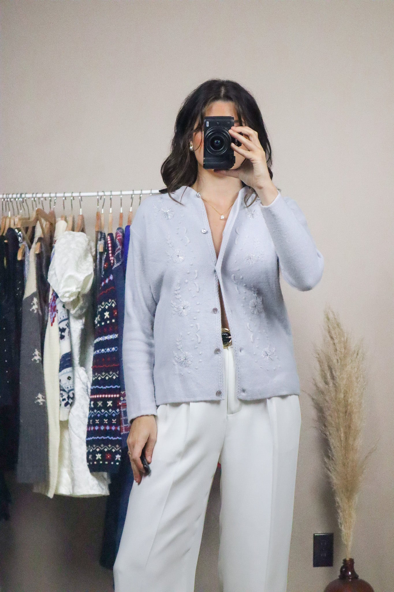 Vintage x Embroidered Cardigan (XS/S)