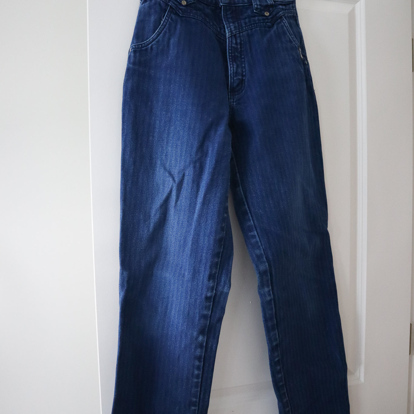 Vintage x Rockies Striped Western Jeans (XS)