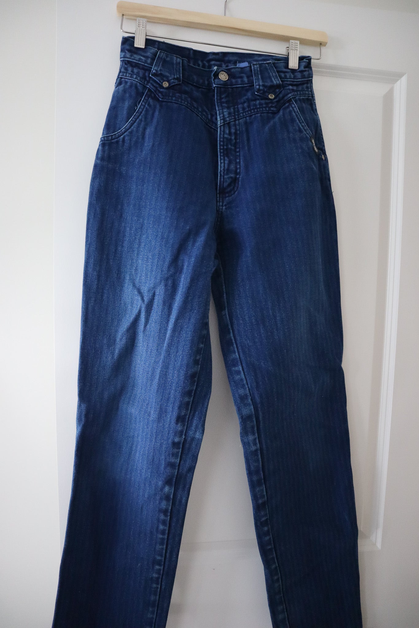 Vintage x Rockies Striped Western Jeans (XS)