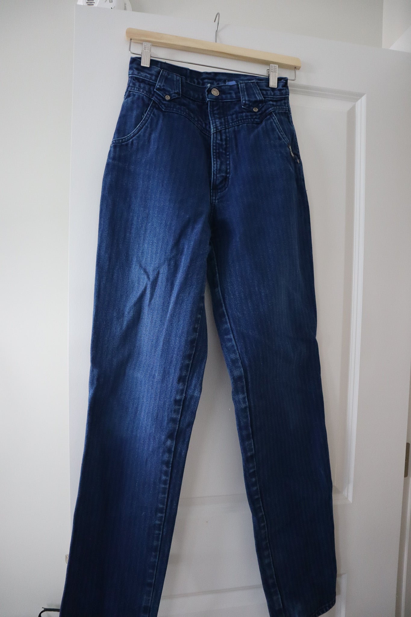 Vintage x Rockies Striped Western Jeans (XS)