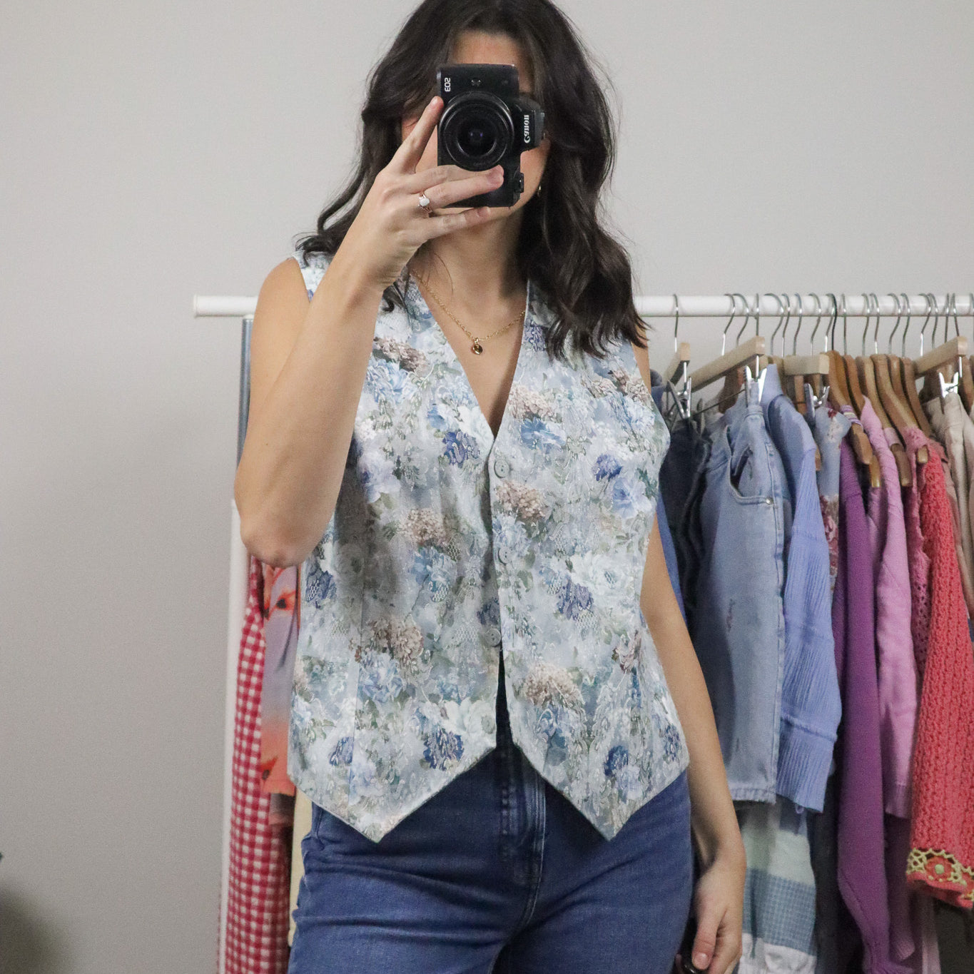 Made in Canada x Vintage x Floral Vest (M)