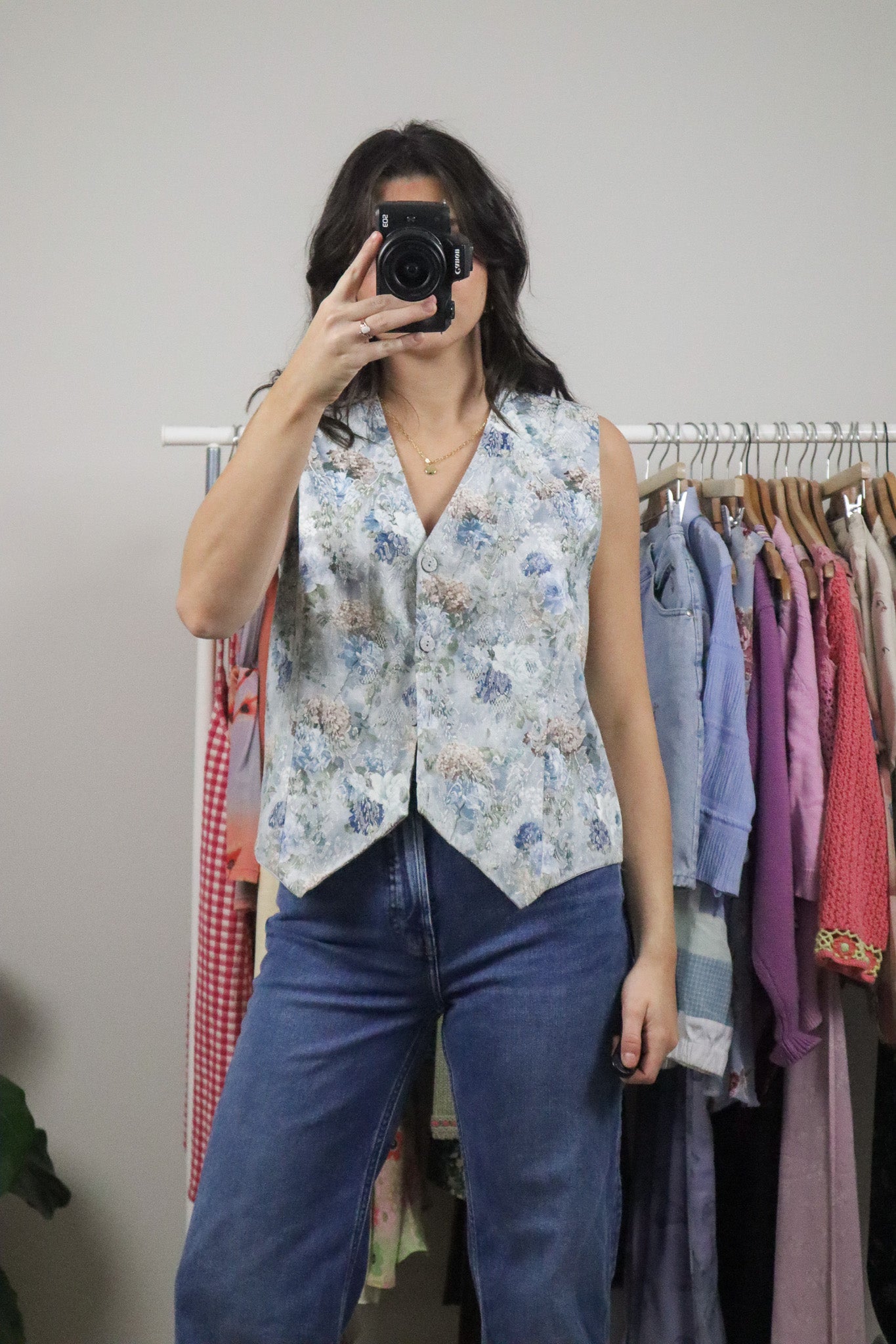 Made in Canada x Vintage x Floral Vest (M)