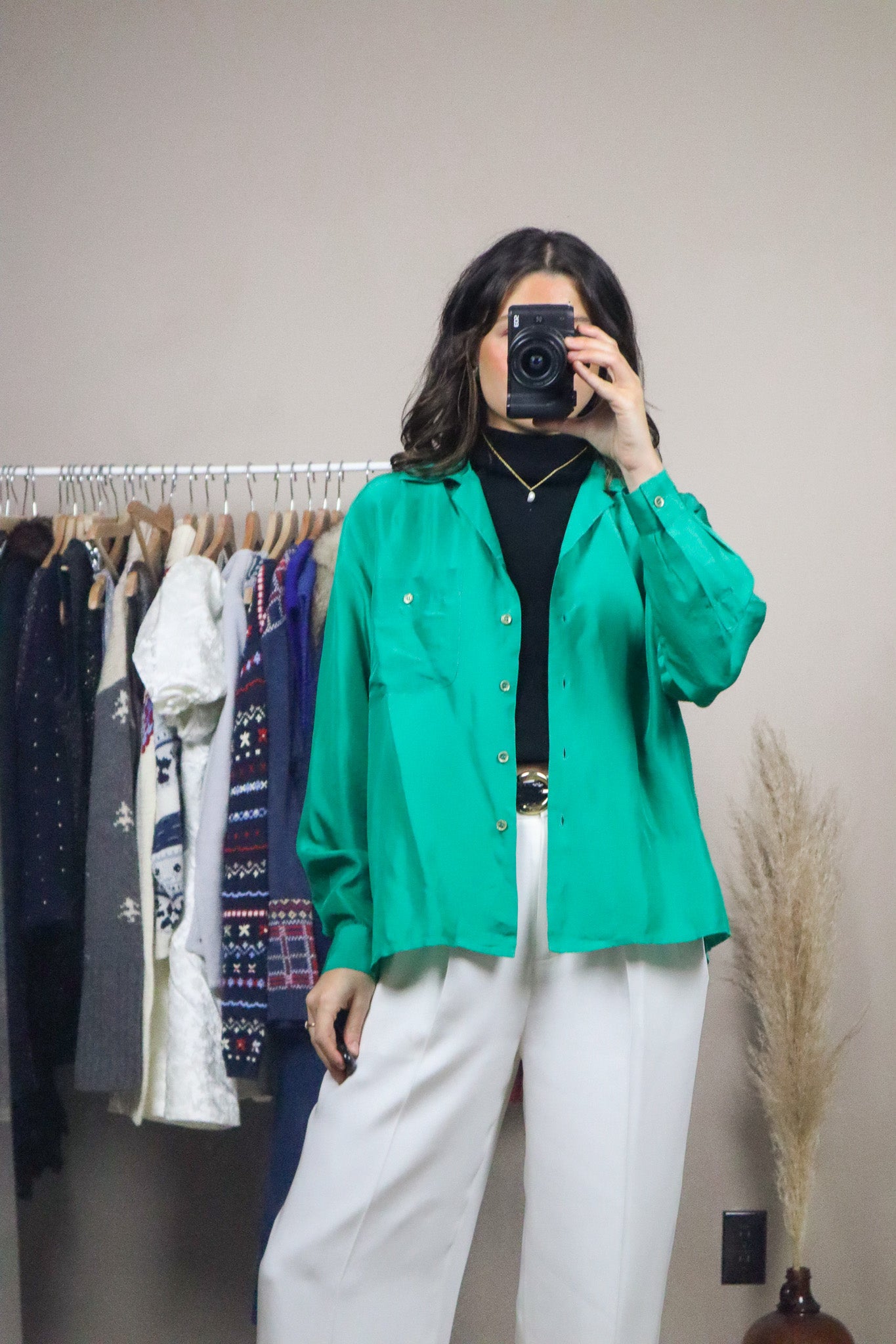 Vintage x Silk Button Up (S)