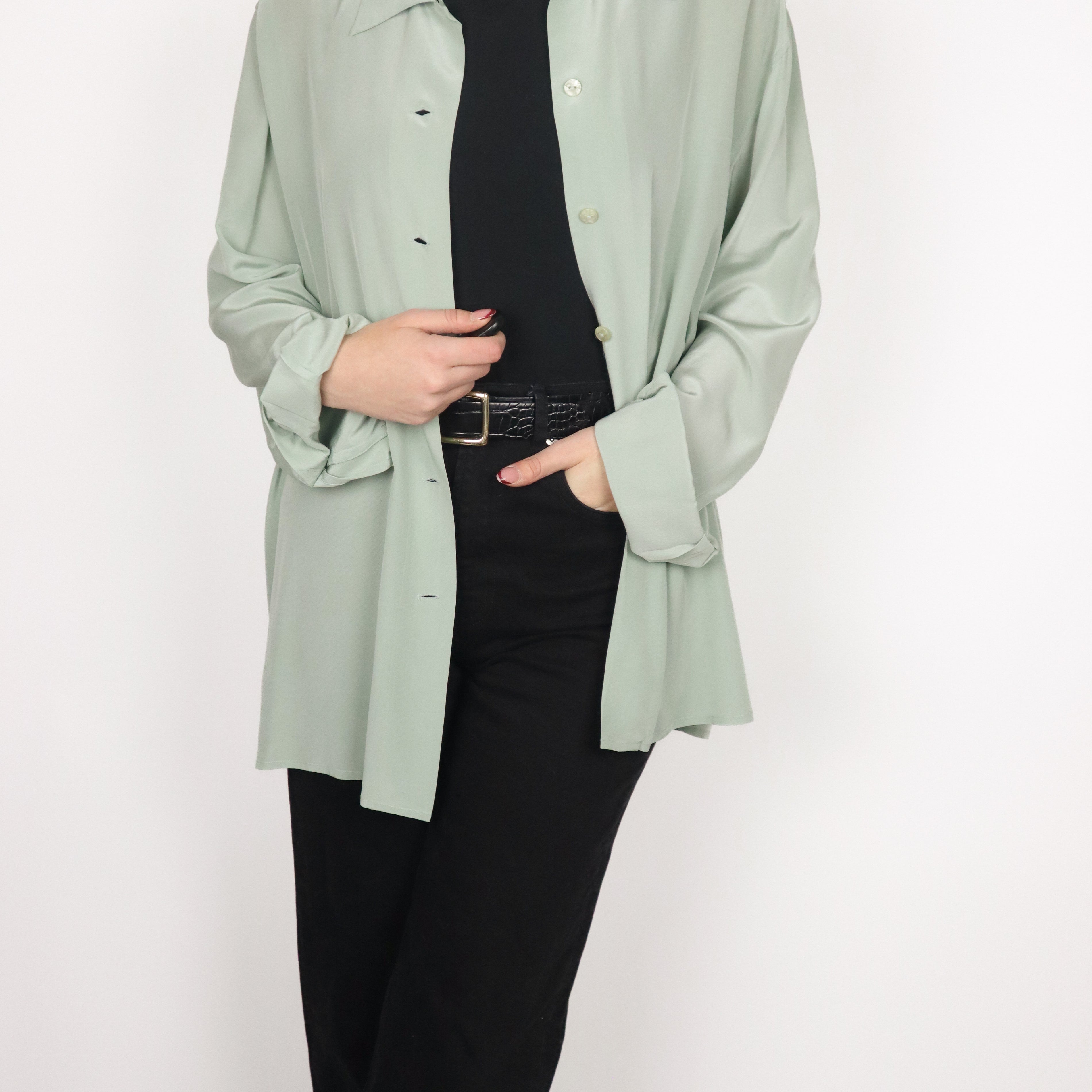 Vintage x Silk Button Up (M/L)